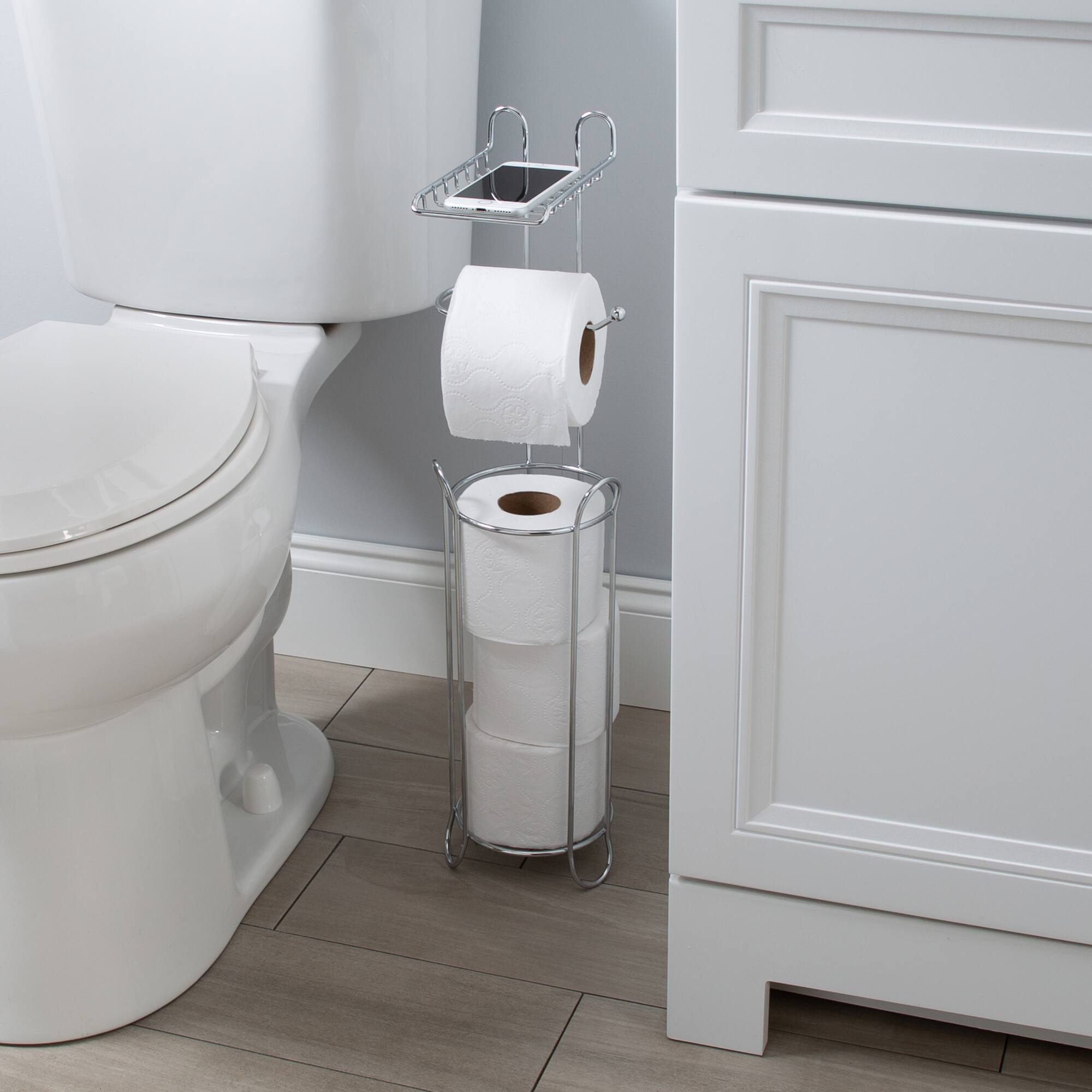 Bath Bliss Royal Toilet Paper Holder and Dispenser in Chrome